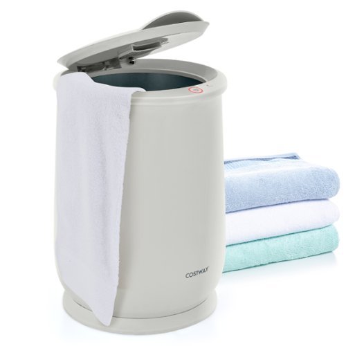 Costway - 21L Capacity Towel Warmer with Flip-top Lid Auto Shut off Fragrance Holder