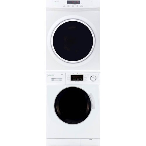Equator - 1.6 Cu. Ft. 12-Cycle Stackable Washer and 3.5 Cu. Ft. 4-Cycle Stackable Electric Dryer - White-Front_Standard 