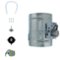 Zephyr - Duct 8 In. Universal Make-Up Air Damper Kit for Range Hood - Silver-Front_Standard