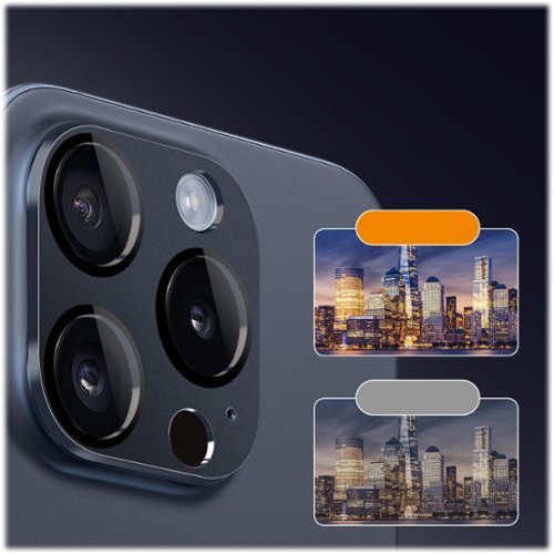 SaharaCase ZeroDamage Camera Lens Protector for Apple iPhone 15 Pro and iPhone 15 Pro Max (2-Pack) - Blue GLOBAL SHIPPING