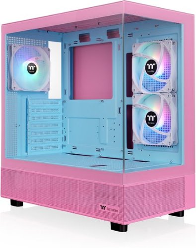 Thermaltake - View 270 Plus TG ARGB E-ATX Mid-Tower PC Case - Bubble Pink