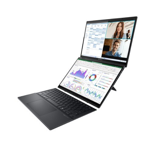 ASUS Zenbook Duo Dual 14 3K OLED Touch Laptop - Evo Intel Core Ultra 9 285H with 32GB RAM - Intel Arc Graphics - 1TB SSD - Inkwell Gray BUY IN UAE