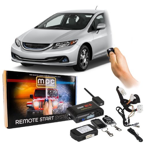 MPC - Smartphone or OEM Remote Activated Remote Start Kit For 2015-2016 Honda CR-V - Black-Front_Standard 