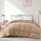 Peace Nest - Luxurious Hotel Feather and Down Fiber Comforter, All Season Duvet Insert, Full/Queen - Tan-Front_Standard