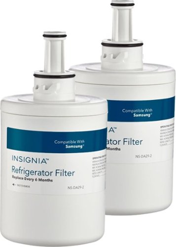  Insignia™ - Water Filters for Select Samsung Refrigerators (2-Pack) - White