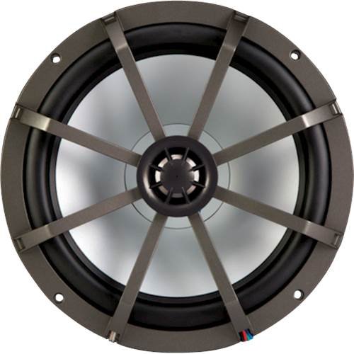  KICKER - KM 8&quot; 2-Way Coaxial Marine Speakers with Injection-Molded Polypropylene Cones (Pair) - Charcoal/White
