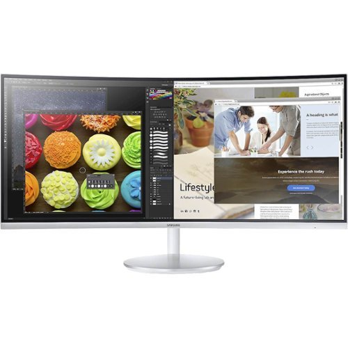  Samsung - 34&quot; LED Curved QHD FreeSync Monitor - Gray