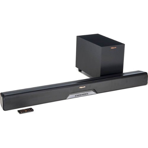  Klipsch - Reference Series 2.1-Channel Soundbar System with 6-1/2&quot; Wireless Subwoofer and Digital Amplifier - Black