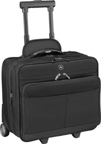 Wenger - Capital Expandable Wheeled Laptop Briefcase - Black-Front_Standard 