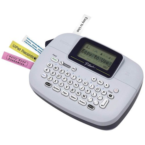 Brother P-touch, PT-M95, Handy Label Maker, 9 Type Styles, 8 Deco Mode Patterns - Blue Gray and Navy GLOBAL SHIPPING