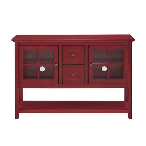 Walker Edison - Transitional TV Stand / Buffet for TVs up to 55" - Red