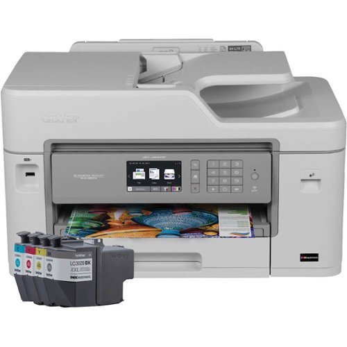 Brother - INKvestment MFC-J5830DW Wireless All-in-One Printer - Gray-Front_Standard 