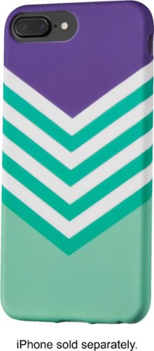  Dynex™ - Soft Shell Case for Apple® iPhone® 6s Plus, 7 Plus and 8 Plus - Mint Green Chevron