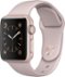 Geek Squad Certified Refurbished Apple Watch Series 1 38mm Rose Gold Aluminum Case Pink Sand Sport Band - Rose Gold Aluminum-Front_Standard