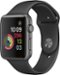 Geek Squad Certified Refurbished Apple Watch Series 1 42mm Space Gray Aluminum Case Black Sport Band - Space Gray Aluminum-Front_Standard