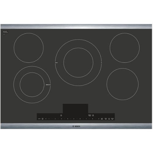 Bosch - Benchmark Series 30" Built-In Electric Cooktop with 5 elements and Stainless Steel Frame - Black with Stainless Steel Trim