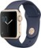 Apple Watch Series 2 38mm Gold Aluminum Case Midnight Blue Sport Band - Gold - (2016)-Angle_Standard