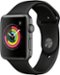 Apple Watch Series 3 (GPS) 42mm Aluminum Case with Black Sport Band - Space Gray-Left_Standard 