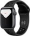 Apple Watch Nike Series 5 (GPS) 40mm Aluminum Case with Anthracite/Black Nike Sport Band - Space Gray - (2019)-Front_Standard