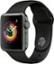 Apple Watch Series 3 (GPS), 38mm Space Gray Aluminum Case with Black Sport Band - Space Gray - (2017)-Angle_Standard