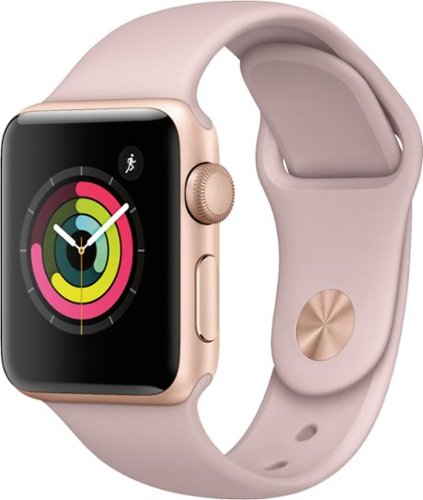  Apple Watch Series 3 (GPS), 38mm Gold Aluminum Case with Pink Sand Sport Band - Gold Aluminum