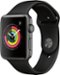 Apple Watch Series 3 (GPS), 42mm Space Gray Aluminum Case with Black Sport Band - Space Gray-Angle_Standard 