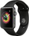 Apple Watch Series 3 (GPS), 42mm Space Gray Aluminum Case with Black Sport Band - Space Gray - (2017)-Angle_Standard