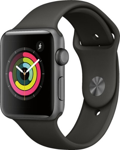 Apple Watch Series 3 (GPS) 42mm Space Gray Aluminum Case with Gray Sport Band - Space Gray