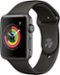Apple Watch Series 3 (GPS) 42mm Space Gray Aluminum Case with Gray Sport Band - Space Gray - (2017)-Angle_Standard