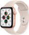 Apple Watch SE (1st Generation GPS) 44mm Gold Aluminum Case with Starlight Sport Band - Gold - (2020)-Front_Standard