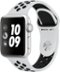 Apple Watch Nike+ Series 3 (GPS), 38mm Silver Aluminum Case with Pure Platinum/Black Nike Sport Band - Silver Aluminum - (2015)-Angle_Standard