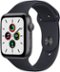 Apple Watch SE (1st Generation GPS) 44mm Space Gray Aluminum Case with Sport Band - Space Gray - (2020)-Front_Standard
