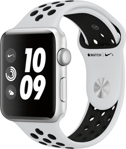  Apple Watch Nike+ Series 3 (GPS), 42mm Silver Aluminum Case with Pure Platinum/Black Nike Sport Band - Silver Aluminum