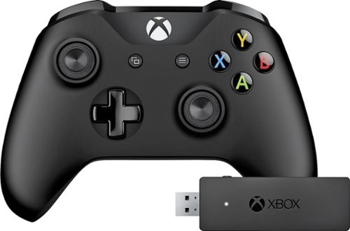  Microsoft - Xbox Gaming Controller with Wireless Adapter for Windows - Black