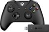 Microsoft - Xbox Gaming Controller with Wireless Adapter for Windows - Black-Front_Standard