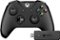 Microsoft - Xbox Gaming Controller with Wireless Adapter for Windows - Black-Front_Standard