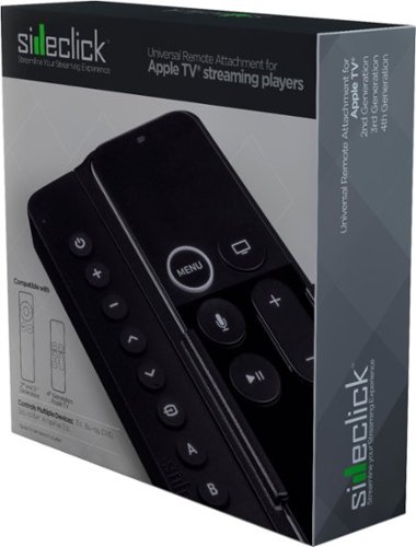 Sideclick Universal Remote Attachment for Apple TV 2nd, 3rd, 4th, and 5th 4K Generation - Black WHERE TO BUY