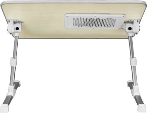 Aluratek Adjustable Ergonomic Laptop Cooling Table with Fan - White WORLDWIDE DELIVERY