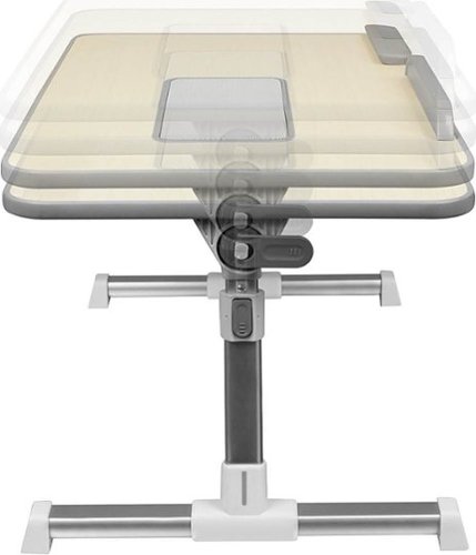 Aluratek Adjustable Ergonomic Laptop Cooling Table with Fan - White SHOP ONLINE