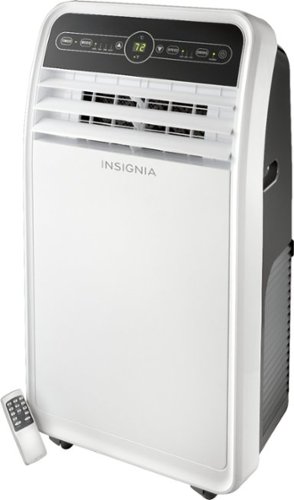  Insignia™ - 300 Sq. Ft Portable Air Conditioner - Gray/White