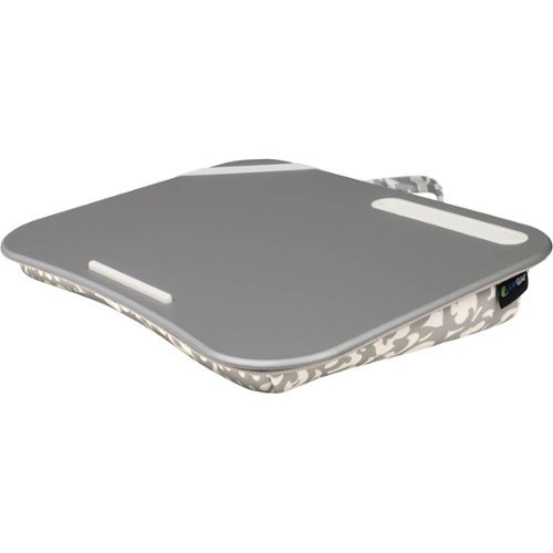 LapGear - XL Designer LapDesk™ - Silver Damask-Front_Standard 