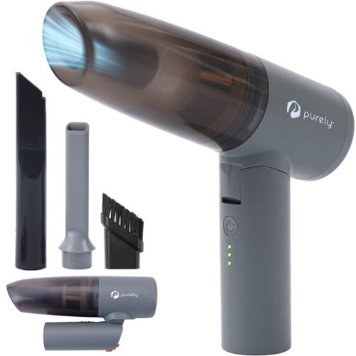  Purely - C215 Wireless Vacuum &amp; Air Duster Cleaner for Keyboards and Computers - Gray