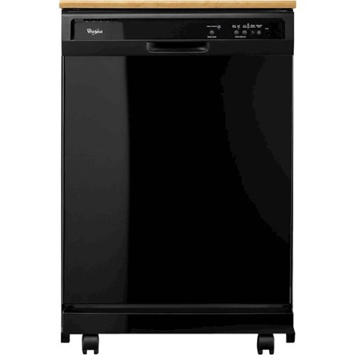  Whirlpool - 24&quot; Front Control Portable Dishwasher - Black