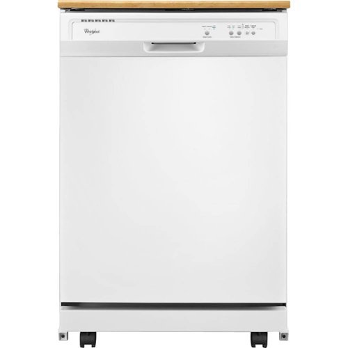 Whirlpool - 24" Front Control Portable Dishwasher - White-Front_Standard 
