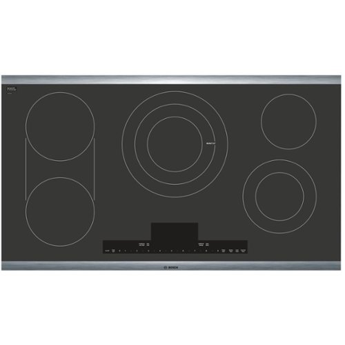 Bosch - Benchmark Series 36" Built-In Electric Cooktop with 5 elements and Stainless Steel Frame - Black/stainless steel