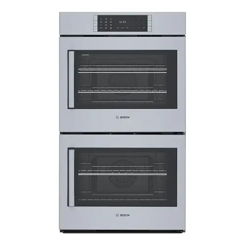 Front. Bosch - Benchmark Series 29.8" Built-In Electric Convection Double Wall Oven - Stainless steel.