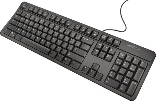  Insignia™ - NS-PNK8001 Full-size Wired USB Keyboard - Black
