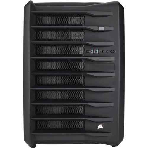 CORSAIR - Carbide Series® Air 740 High Airflow ATX/Micro ATX/Mini-ITX Cube Case - Black-Front_Standard 