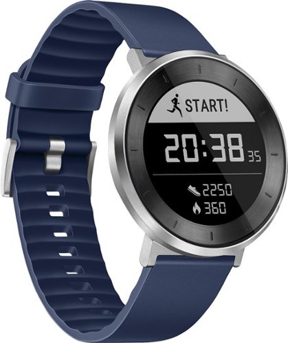  Huawei - FIT Activity Tracker + Heart Rate - Silver/Navy Blue