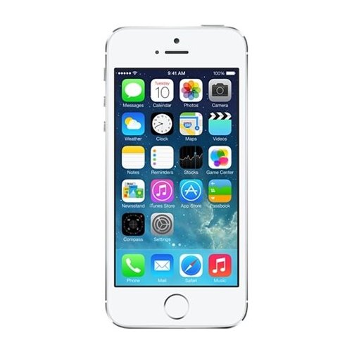  Apple - Pre-Owned iPhone 5s 4G LTE with 16GB Memory Cell Phone (Unlocked) - Silver